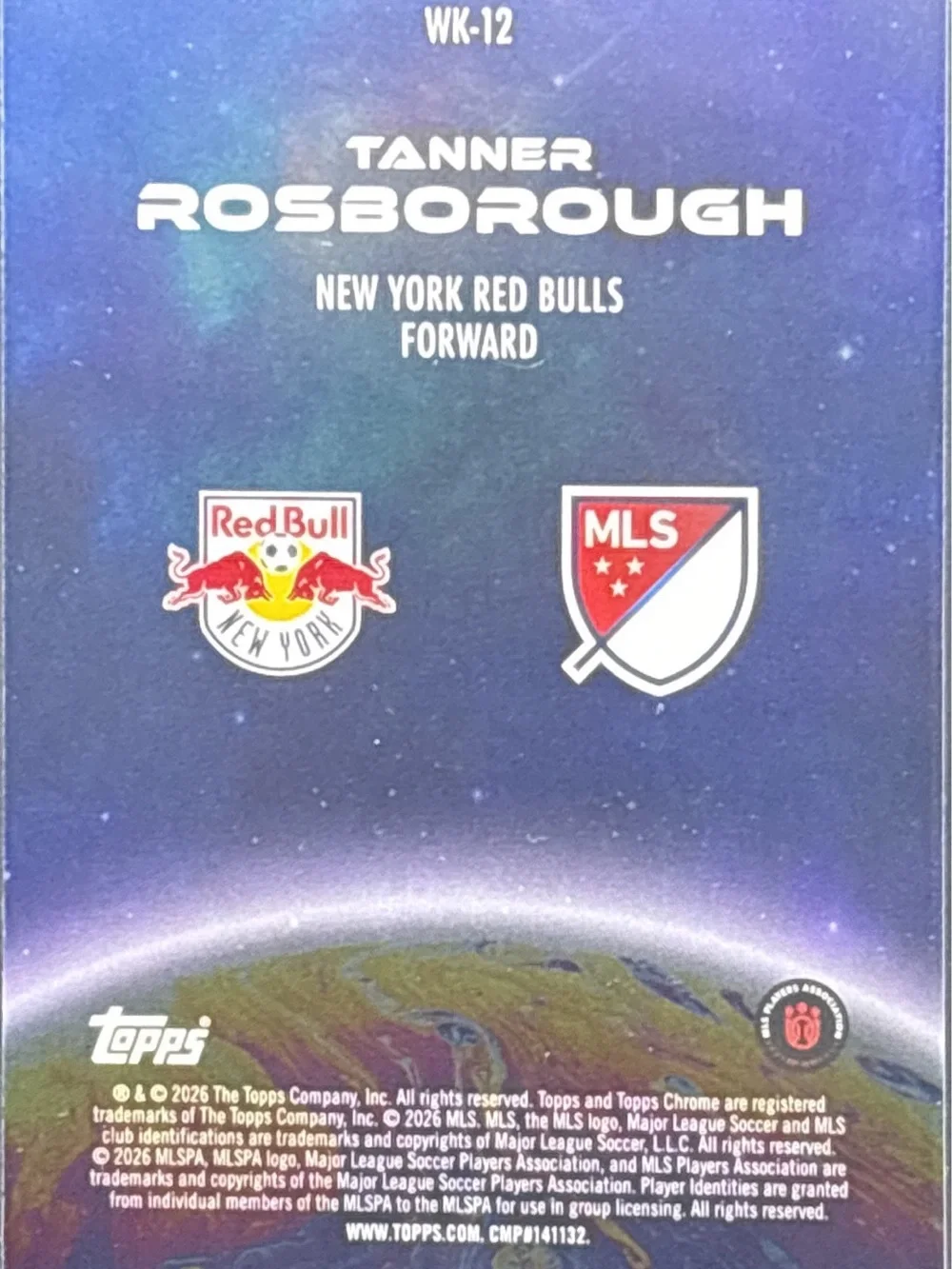 Topps Chrome Wonderkids Tanner Rosborough Rookie Soccer Card